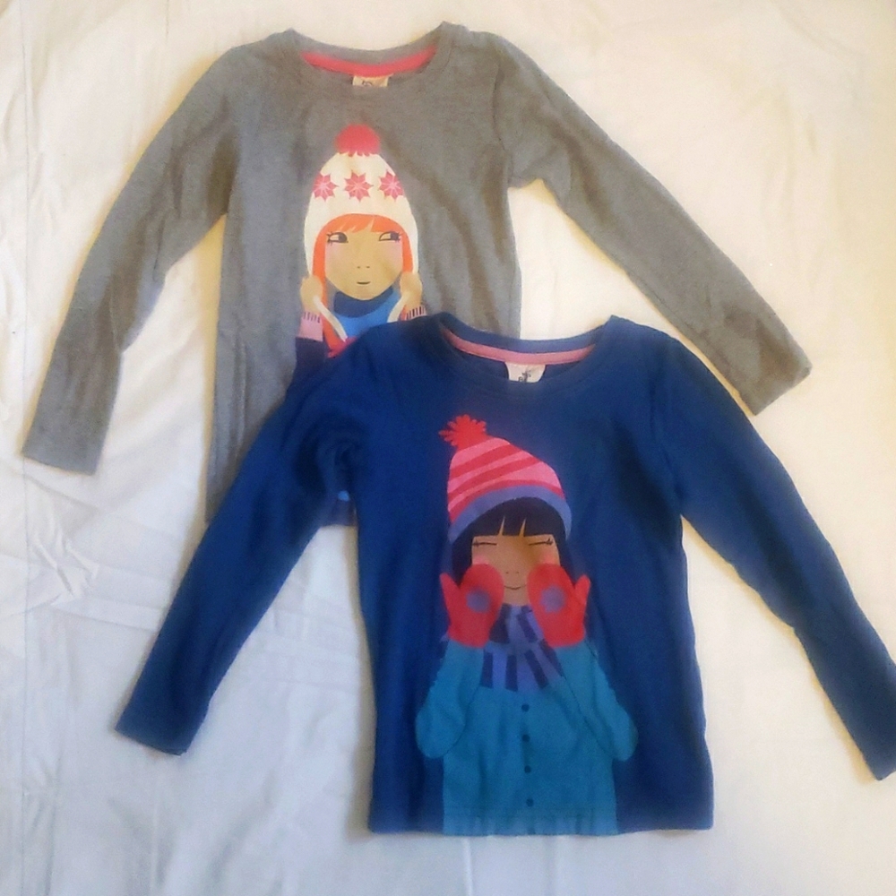 Set of 2 girls winter fun shirts